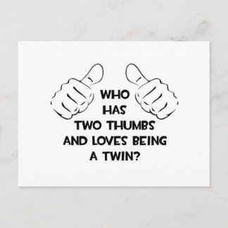 Zwei Daumen .. Twin Postkarte