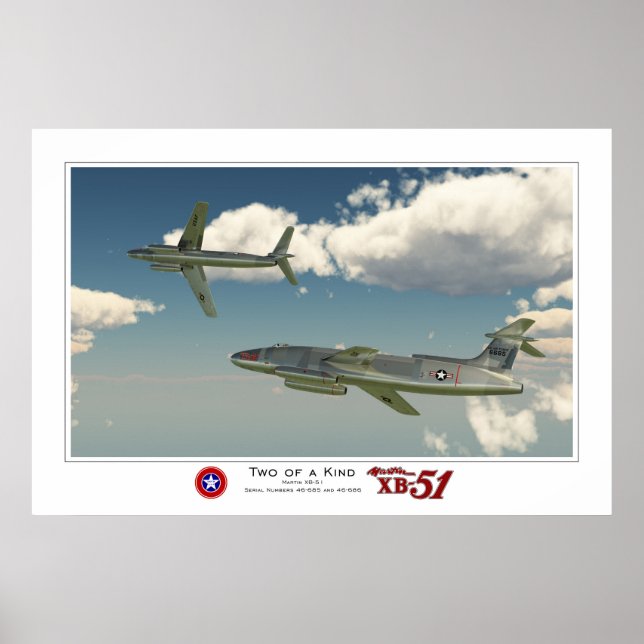 Zwei davon: Der Martin XB-51 Poster (Vorne)