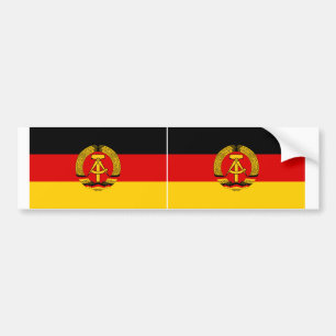 ZWEI DDR-Flagge Autoaufkleber