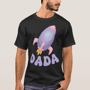Zwei dem Mond Dada des Geburtstagsmädchen Astronau T-Shirt