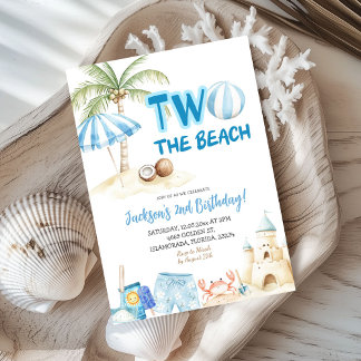 Zwei der Beach Coastal Theme Boy zum zweiten Gebur Einladung