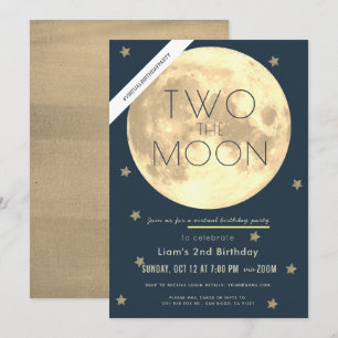 Zwei der Blue Boy der Mond Navy am 2. Geburtstag Einladung