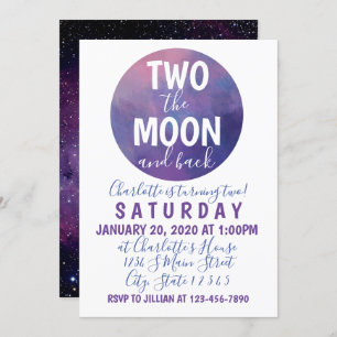 Zwei der Geburtstage des Mondes Einladung