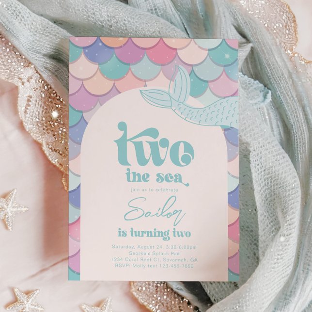 Zwei der Meerjungfrau-Einladung Einladung (Von Creator hochgeladen)