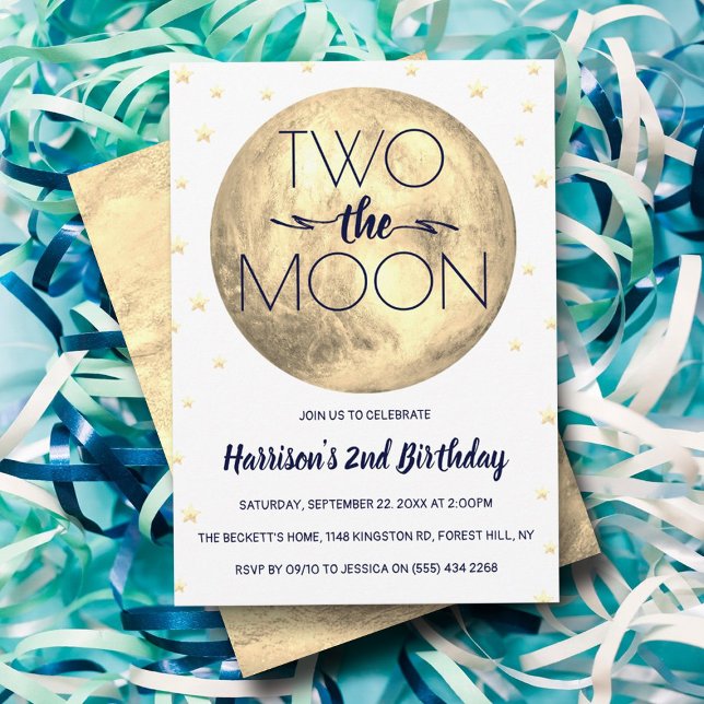 Zwei der Mond 2. Geburtstag Einladung (Von Creator hochgeladen)