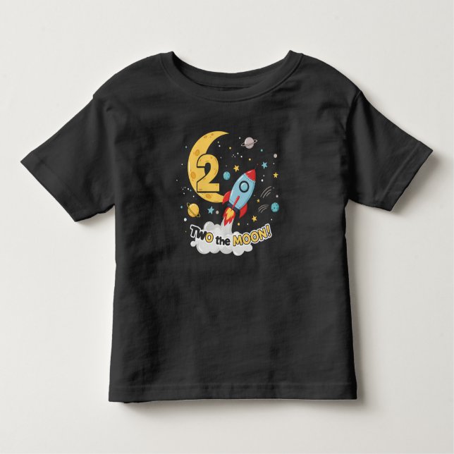 Zwei der Mond 2. Geburtstag Kleinkind T-shirt (Vorderseite)