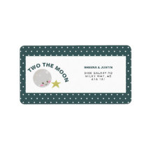 Zwei der Mond Kawaii 2. Geburtstagsgalaxie Niedlic