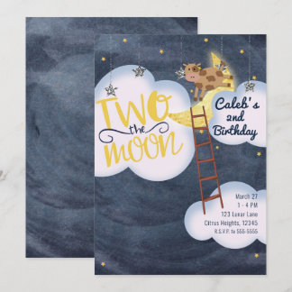 ZWEI DER MUND 2. Geburtstagskuh Kinderzimmer Rhyth Einladung
