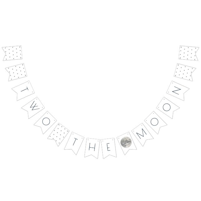 Zwei der weißen Silberjungen des Mond 2. Geburtsta Wimpelkette (Alle)