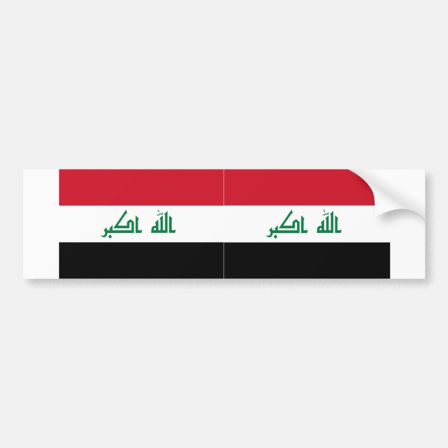 ZWEI derzeitige Flagge des Irak Autoaufkleber (Vorne)