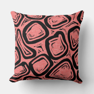 Zwei Designs im Mid-Century-Modern-Stil mit atomar Kissen