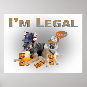 Zwei deutsche Bier Drinker Poster