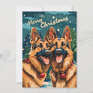 Zwei deutsche Hirten frohe Weihnachten