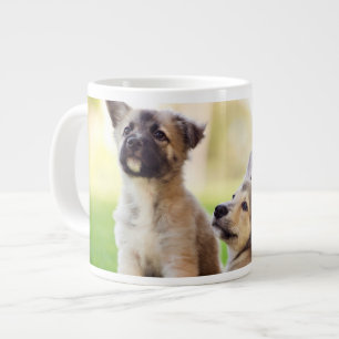 Zwei deutsche HirtenWelpen Jumbo-Tasse