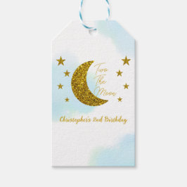 Zwei die 2. Geburtstagsgeschenktafeln des Mondes Geschenkanhänger