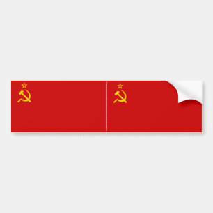 ZWEI die Sowjetunion Flagge Autoaufkleber