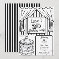 Zwei Dimensionen Comic Stil Geburtstag