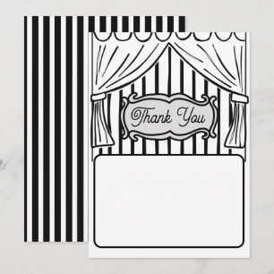 Zwei Dimensionen Comic Stil Vielen Dank Dankeskarte