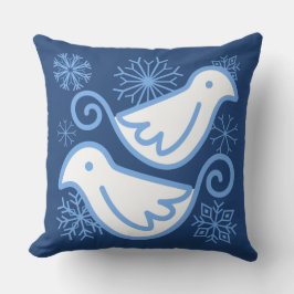 Zwei Docks Winter Blue Reversible Pillow Kissen