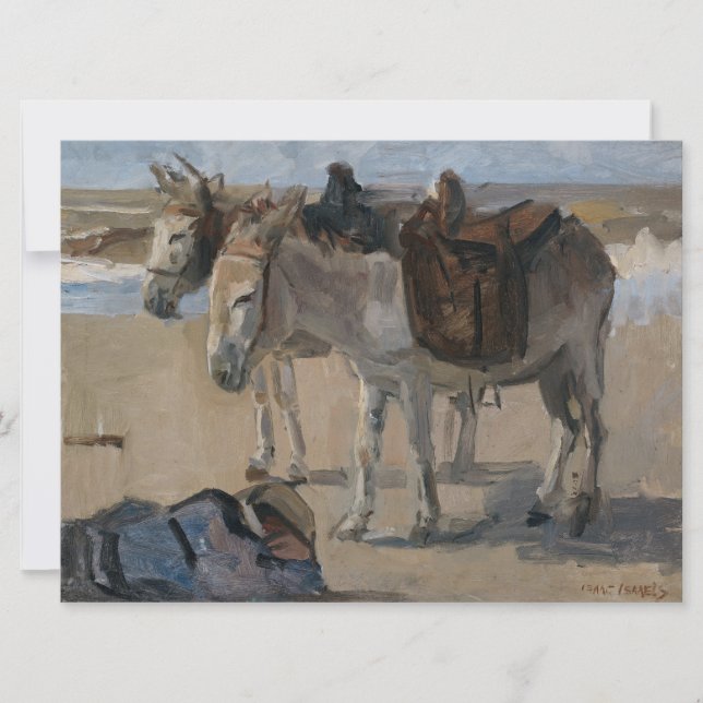Zwei Donkeys (von Isaac Israels) Karte (Vorderseite)
