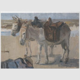 Zwei Donkeys (von Isaac Israels) Seidenpapier