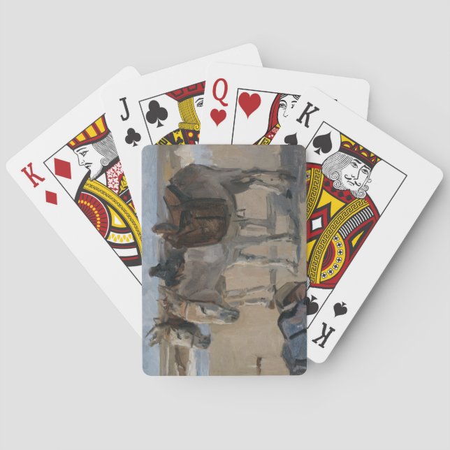 Zwei Donkeys (von Isaac Israels) Spielkarten (Rückseite)