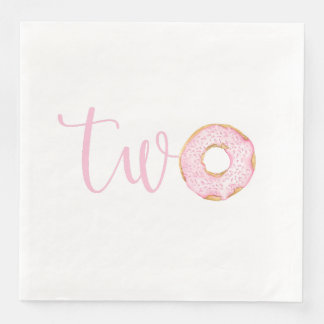 Zwei Donut Napkin drehen Serviette