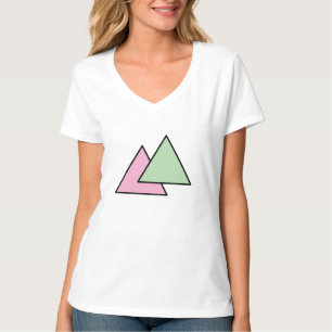 Zwei Dreieck-Kette T-Shirt