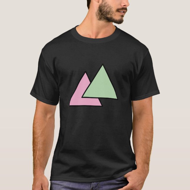 Zwei Dreieck-Kette T-Shirt (Vorderseite)