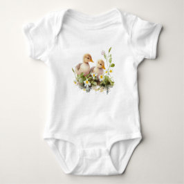 Zwei Ducklings mit Daisies Baby Strampler