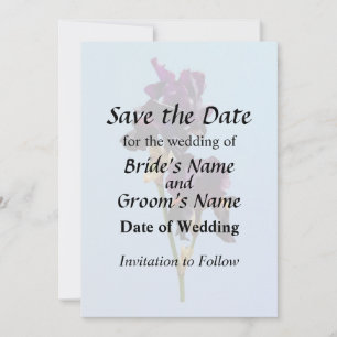 Zwei dunkle violette Schwertlilien retten das Datu Save The Date