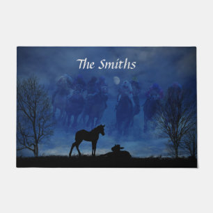 Zwei durchdachte Racehorse Foals Door Mat Fußmatte
