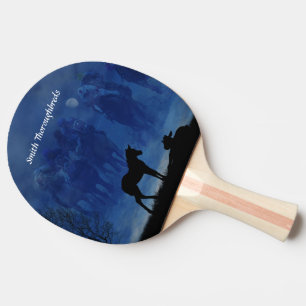 Zwei durchdachte Racehorse Foals Ping Pong Paddle Tischtennis Schläger