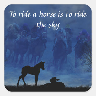 Zwei durchdachte Racehorse Foals Stickers