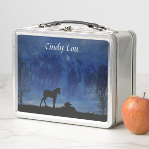 Zwei durchgekrönte Racehorse Foals Lunch Box