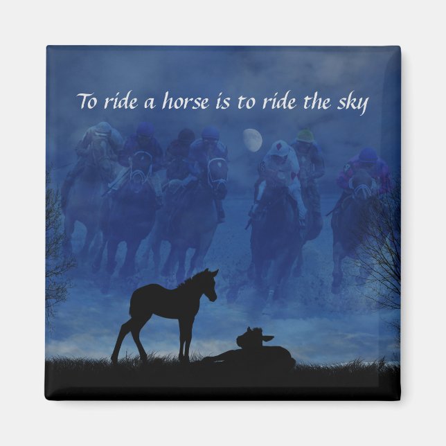 Zwei durchgekrönte Racehorse Foals Magnet (Vorne)