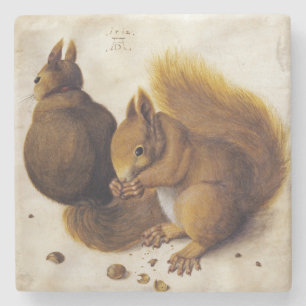Zwei Eichhörnchen (von Albrecht Dürer) Steinuntersetzer