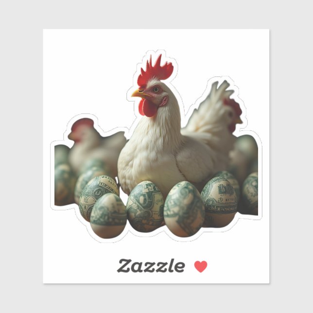 Zwei Eier über leicht Aufkleber (Blatt)