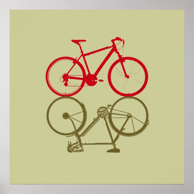 zwei einfache Fahrräder Poster (Vorne)
