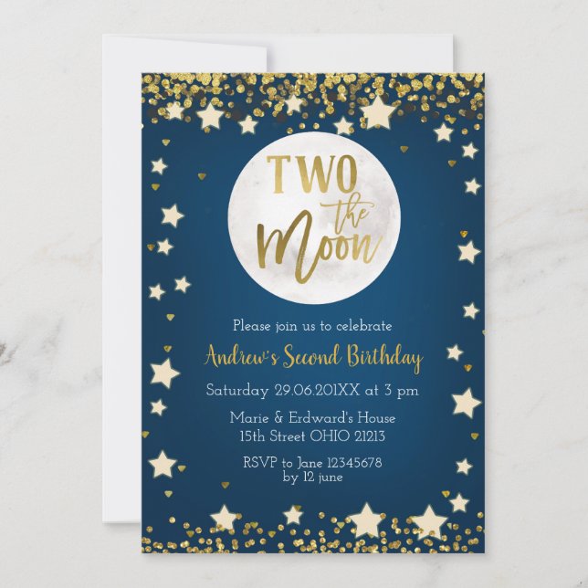 Zwei Einladungen der Mondnacht, 2. Geburtstag (Vorderseite)