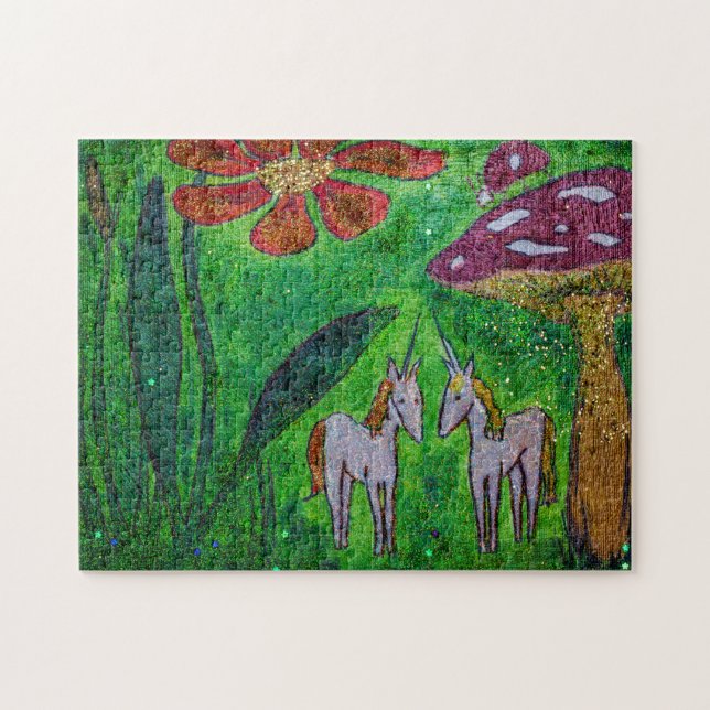 Zwei Einzel unter einem Pilz Puzzle (Horizontal)