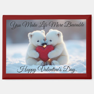 Zwei Eisbärjungen Valentinsmagnet Magnet