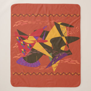 Zwei elegante schwarze Frauen Sherpadecke