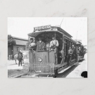 Zwei Elektroautos in Lissabon 1912 Postkarte