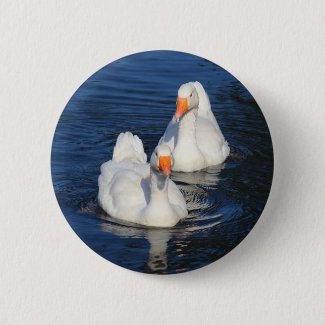 Zwei Emden Gänse II Button (Vorderseite)