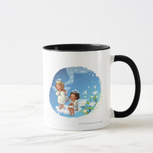 Zwei Engel, die auf den Wolken sitzen Tasse