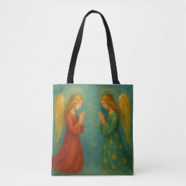 Zwei Engel Praying Tote-Tasche