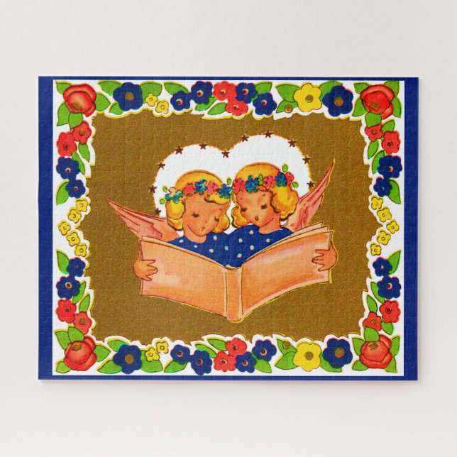 zwei Engel singen Puzzle (Horizontal)