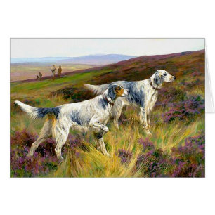 Zwei englische Setter in einem Feld - Arthur Wardl