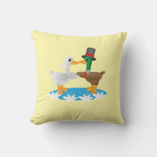 Zwei Enten, ein Teich, für immer Kissen